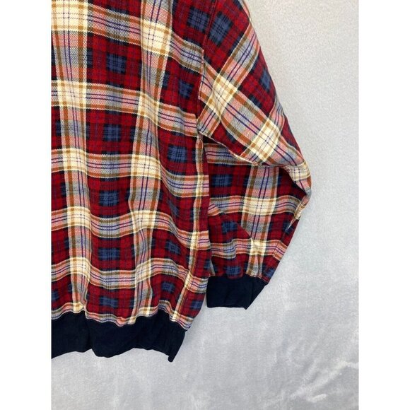 Vintage 90's American Outpost Grandpa Sweatshirt Mens Large L Boxy Tartan Plaid - Picture 7 of 14